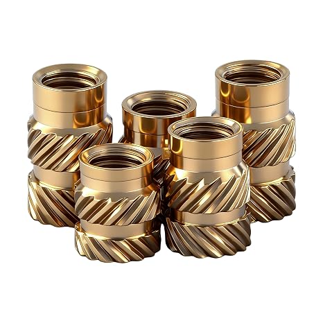 50 Pcs M2.5 Threaded Insert for Plastic,Brass Heat Set Insert Nuts
