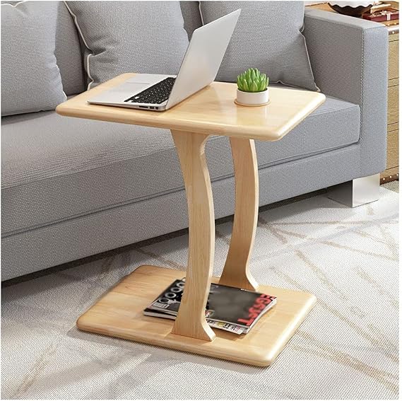 Coffee Table Sofa Side Table,Snack End Table Laptop Desk C-Shaped Bed Oak Side Table,Multifunctional Sofa Side Table For Home,Office Side Tables