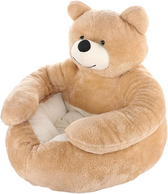 Cute Cuddler Bear Dog & Cat Sleeping Mat, Non-slip Bottom, Winter Plush Cushion Pet Supplies