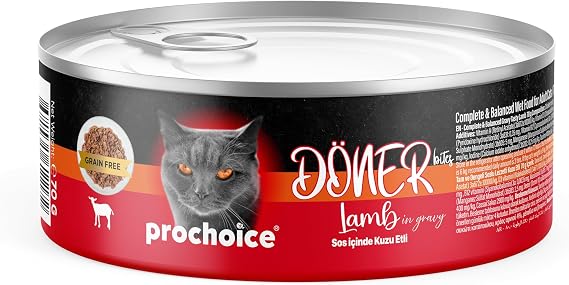 Prochoice Döner Lamb, Sos İçinde Kuzu Etli Tam & Dengeli Yetişkin Kedi Maması 70 gr