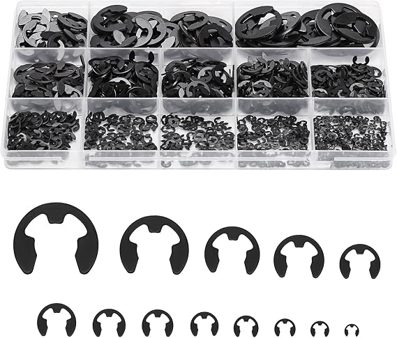 1100 Pcs Spring Steel E-Clips Set, M1.5-M15