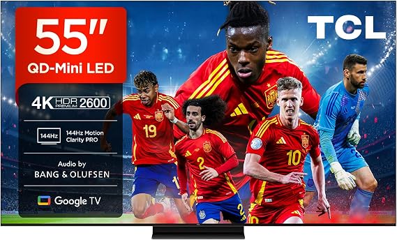 TCL 55Q7C 55 Inch QD Mini LED TV 4K HDR Premium 2600 Smart TV Supported [Energy Class F]