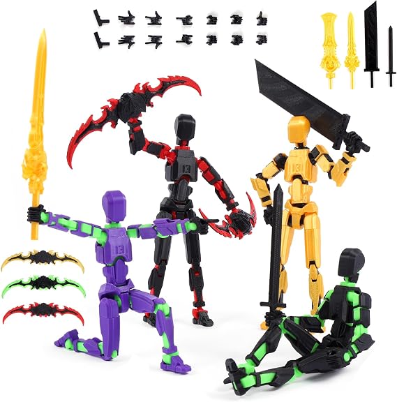 Eimoney T13アクションフィギュア 組み立て完了タイタン13アクションフィギュア 3dプリント マルチジョイント可動 3dプリントアクションフィギュア ゲーム愛好家のためのデスクトップデコレーションおもちゃ スタイル-02