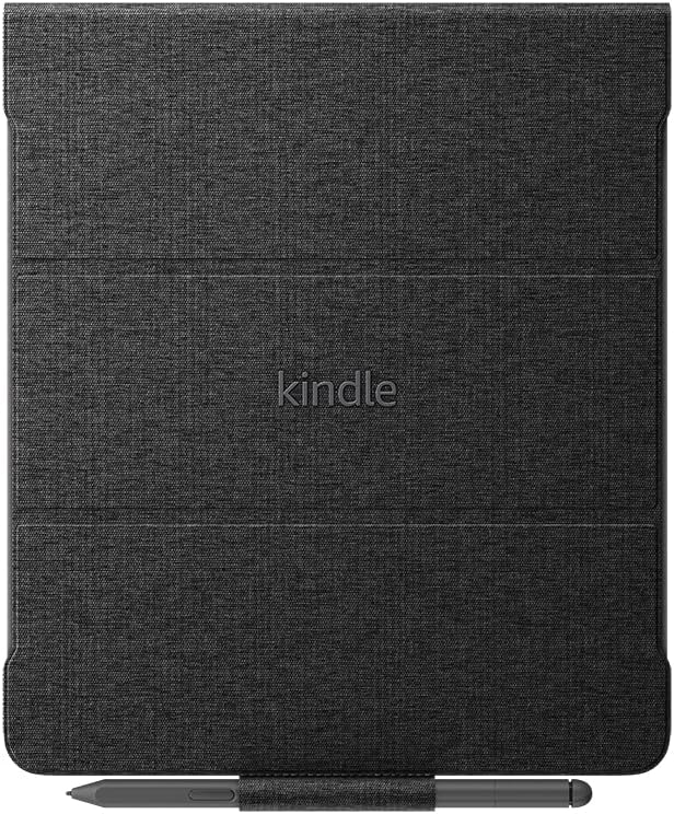 Kindle Scribe 2024年発売・2022年発売 用Amazon純正 ファブリック 折りたたみカバー ブラック