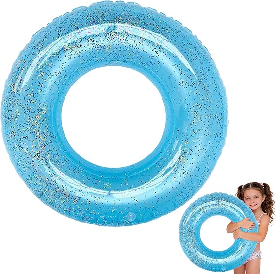 Sequins Swimming Ring Inflatable Rubber Rings for Kids Adults,70/90cm Inflatable Pool Ring Floaties Swim Rings Water Float Inflatables Pool Floats for Boys Girls Men Women Beach Summer Water Party