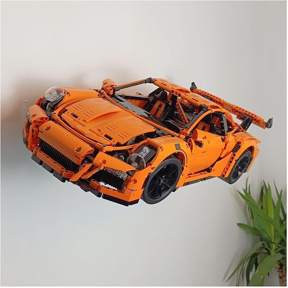 Wall mount compatible with Lego Technic Porsche 911 GT3 RS 42056 | Display your model securely | Heavy Duty stainless steel | Car NOT included