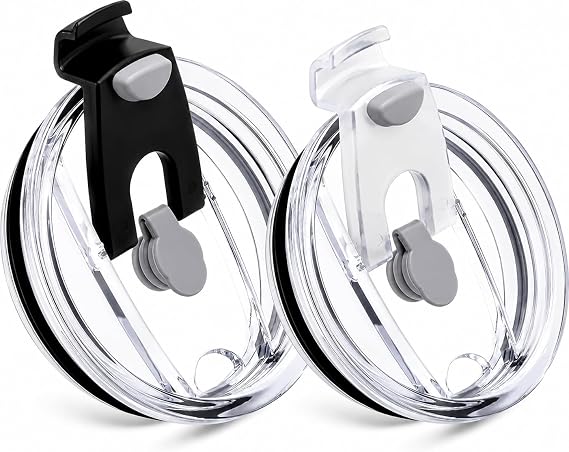 Replacement Flip Lids for 20 oz Insulated Tumbler,2 Pack Covers Spill Proof Splash Resistant Tumbler Lid,Compatible with Yeti/Ozark Trail/Sunwell and More Brand 20 oz Tumbler/Mug