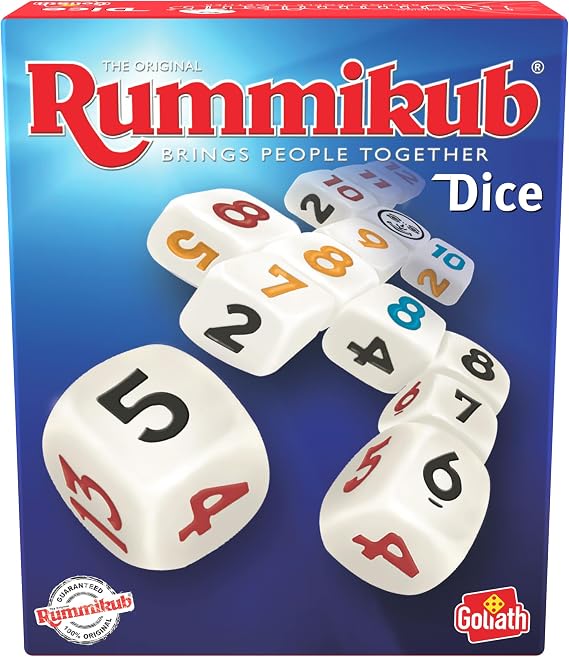 RUMMIKUB Dice - Dice Game for Adults and Children from 7 Years - Family Board Game - Strategy & Luck - Travel Game Easy to Carry - Gift Idea - Quick Games 20 Min - 2 Players