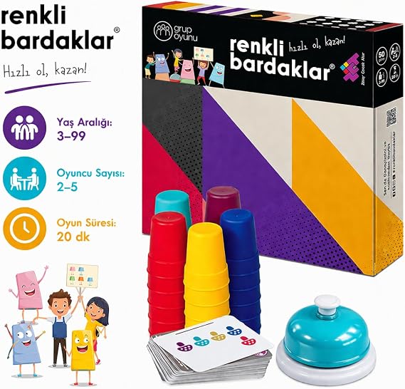 Renkli Bardaklar Zeka Oyunu