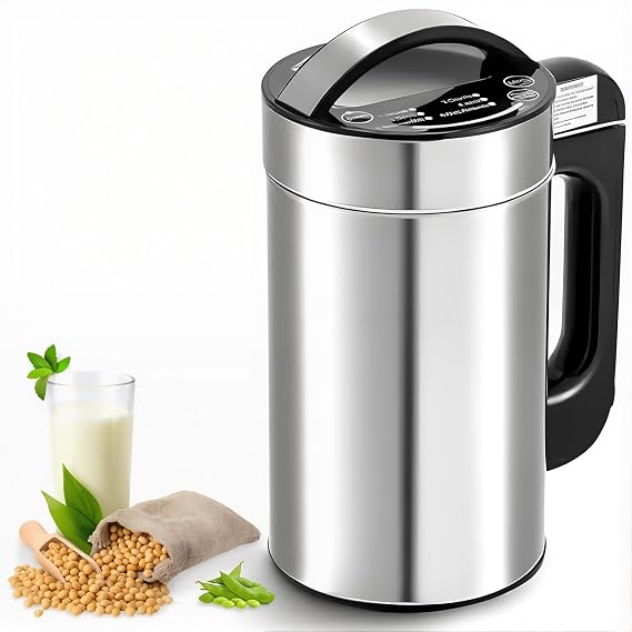 Soy & Nut Milk Maker 1.2L - Plant-Based Oat, Almond, and Soy Milk Machine with 6-Speed Control and Self-Cleaning Function for Vegan Milk and Porridge