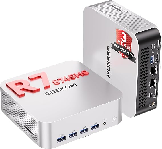 GEEKOM ベアボーンズ A8 Max Office Mini PC|AMD Ryzen 7 8745HS Beats 7735hs