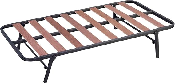 Adjustable Bed Base with Wheels and Folding Legs (90 x 190 cm)
