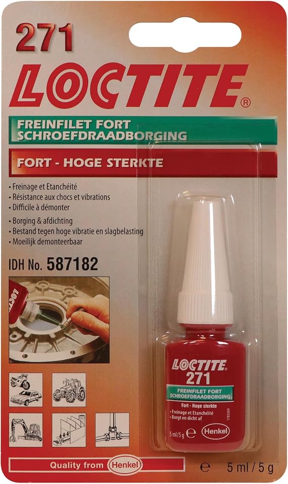 Loctite 2701 Threadlocker (green) 5ml, packaging may vary