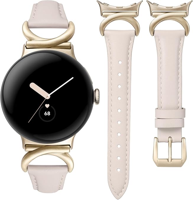 TOYOUTHS Lederarmband für Google Pixel Watch 5/4/3 41mm/2/1