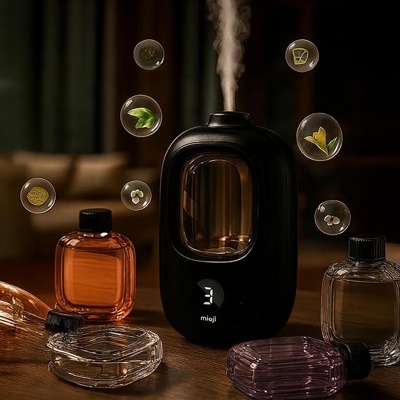 Mioji Smell 2x Yeni Nesil Şarjlı Otomatik Oda Kokusu Makinesi Siyah - Mavi Rüzgar Çanları