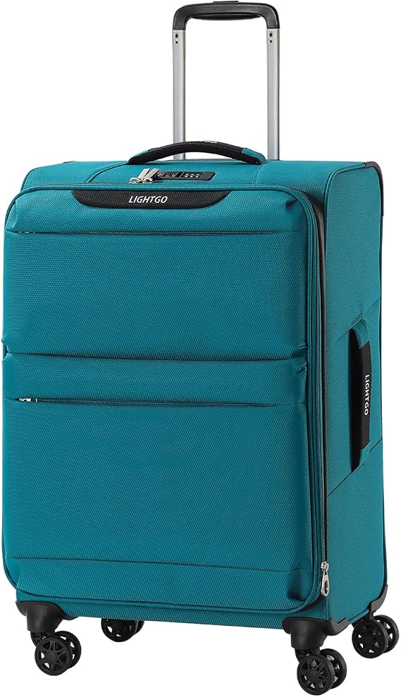 LIGHTGO 24" Softside Suitcase, Expandable, TSA Lock, Spinner Wheels