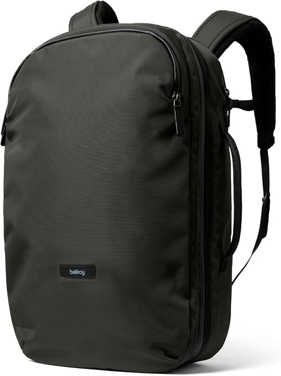Bellroy Transit Travel Pack Pro 30–38L, Carry-On Travel Backpack - Olive