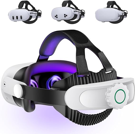 HASACOOL Head Strap Compatible with Meta Quest 3S/Quest 3/Quest 2,Adjustable Elite Strap Replacement VR Headset Accessories Head Strap Enhanced Support & Comfort & Reduce Pressure