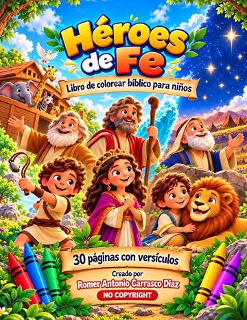 Héroes de Fe: Héroes de Fe - libro para niños Colorear Cristiano (Héroes de Fe - Libro cristiano para colorear)