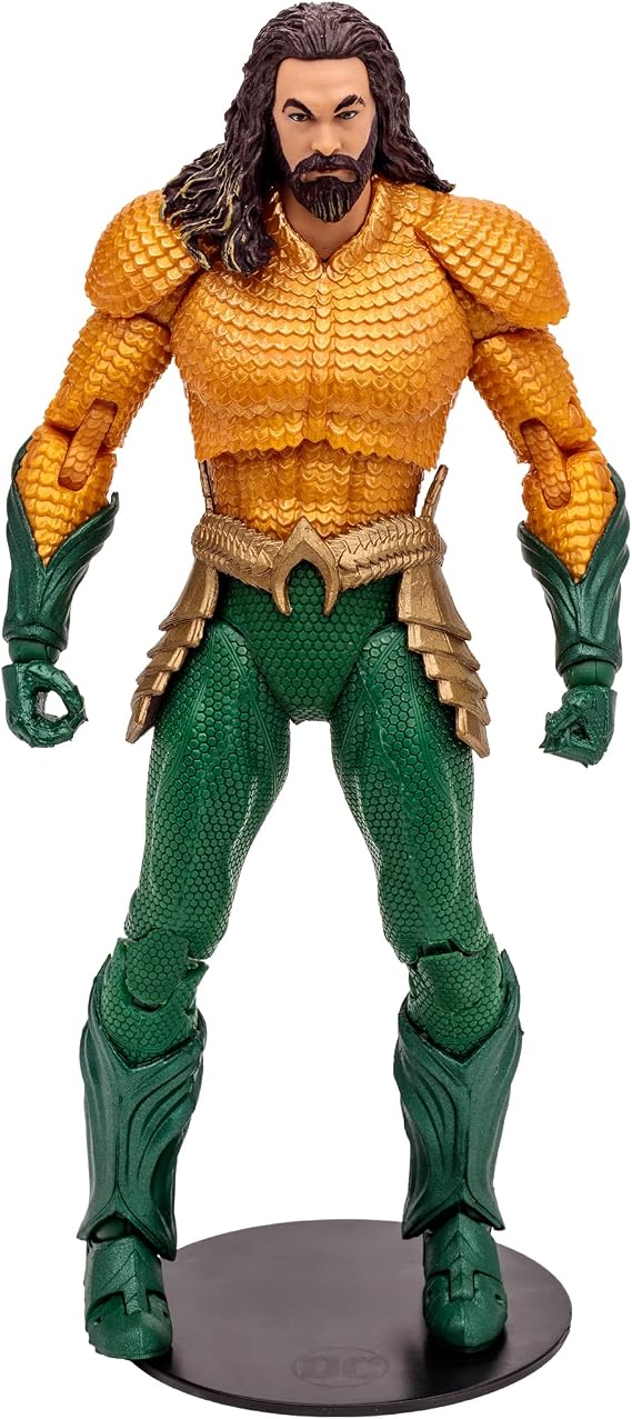 McFarlane Toys DC Multiverse Aquaman 7-Inch Action Figure - Incredibly Detailed King of Atlantis with Ultra Articulation, Trident, Extra Hands, and Collectible Art Card