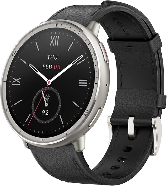 Amazfit Active 2 1.7 inches 44 mm Smart Watch, 2000 nit, High Brightness, Sapphire Crystal, Built-in GPS, Offline Map, Voice Control via AI and Sleep/Exercise Management, Heart Rate Display, Sleep