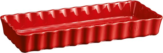 Emile Henry Fırın Kabı Dikdörtgen 15 x 36,5 cm Kırmızı/Burgundy