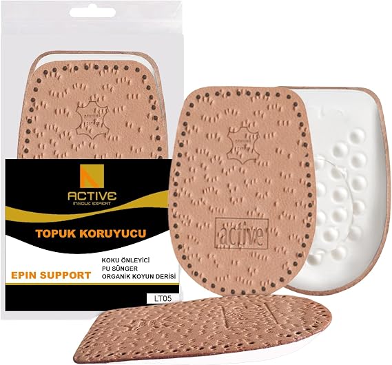 LT05 - Deri Topuk Koruyucu - Topuk Dikeni Destekleyici Topuk Yükseltici Deri Topuk Desteği (38-40)