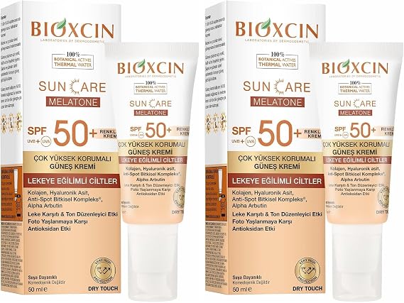 Bioxcin Sun Care Lekeye Eğilimli Ciltler İçin Çok Yüksek Korumalı Renkli Güneş Kremi 50 SPF - Leke Tinted 50 Ml (2 paketi)