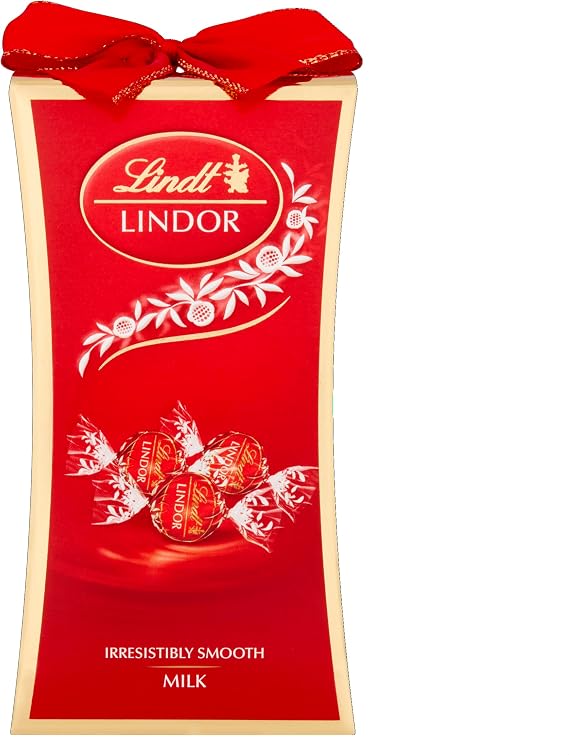 Lindt Lindor Milk Chocolate Bow Gift Box – 75g – Smooth Melting Truffles – 2025 Christmas, Gift for Him & Her, Birthday, Thank You