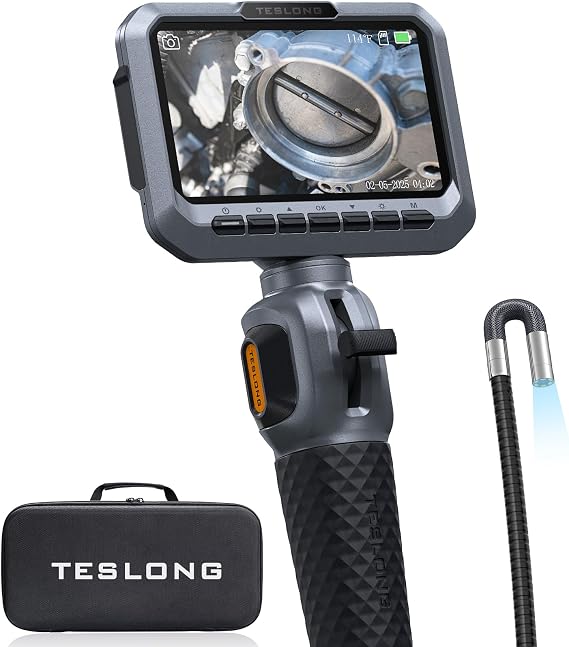 Teslong 5.5mm Slim Probe Two-Way Articulating Borescope for Automotive