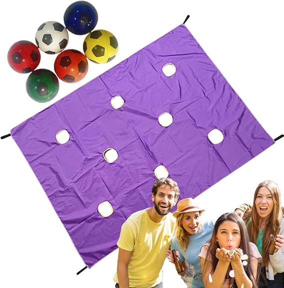 HallTarp Team Building Game - Team Work Group Activity with 6 Balls - Team Building Toys for Outdoor Challenge School Corporate Training and Backyard