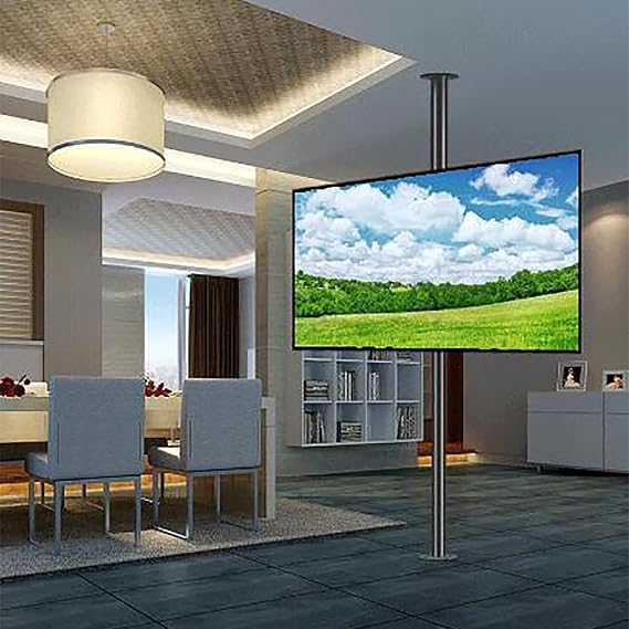 LCD TV Floor Stand - Telescopic TV Stand,360° Rotation Height Adjustable Universal TV Stand,Fits Most 32-75 Inches TVs,Supporting Hole Spacing Within 600 * 400mm,Max Bearing 45k,850,1095MM