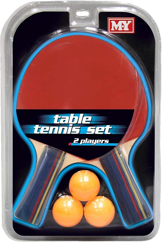M.Y 2 Player Table Tennis Set | Ping Pong Paddles with Balls