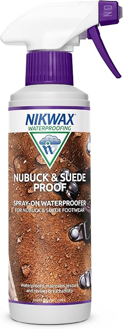 Nikwax Nubuck & Suede Proof Spray (Waterproof Protector Spray) 300ml - Suede Protector Spray for Shoes, Boots & Suede Accessories