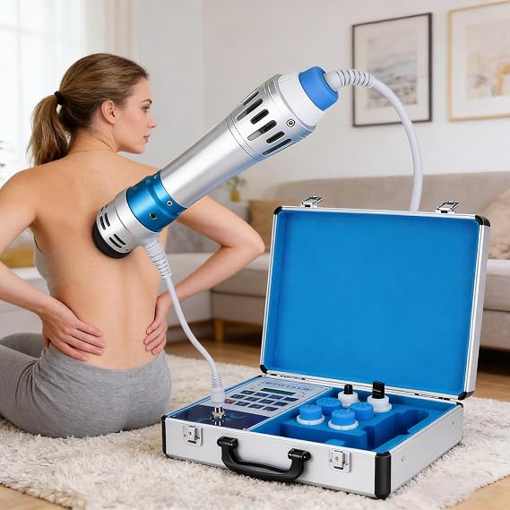 Shock Wave Machine, Shockwave Therapy Instrument, 7 Massage Heads, 50-105MJ Energy Adjustment, Deep Tissue Massager for Back Shoulder Waist