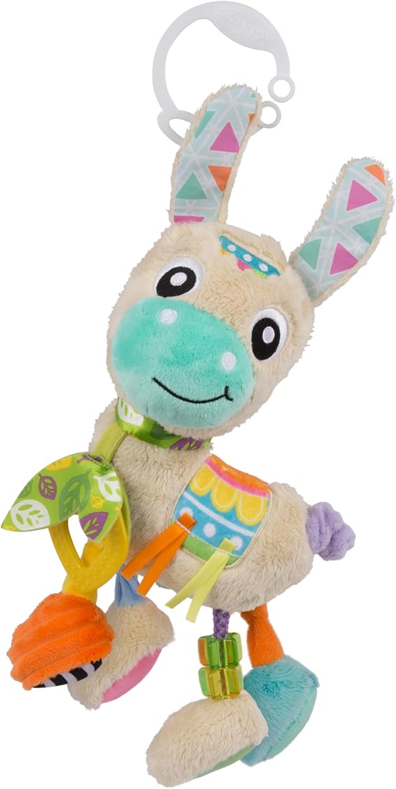 Playgro Duyusal Arkadaş Lupe Lama Duyusal Oyuncak - 0+ Aylık Bebekler için İdeal Bebek Arabası Oyuncakları Çıngırak ile Kavramayı Teşvik Etmek İçin - Yeni Doğan Bebek Oyuncakları için Hareket Halinde