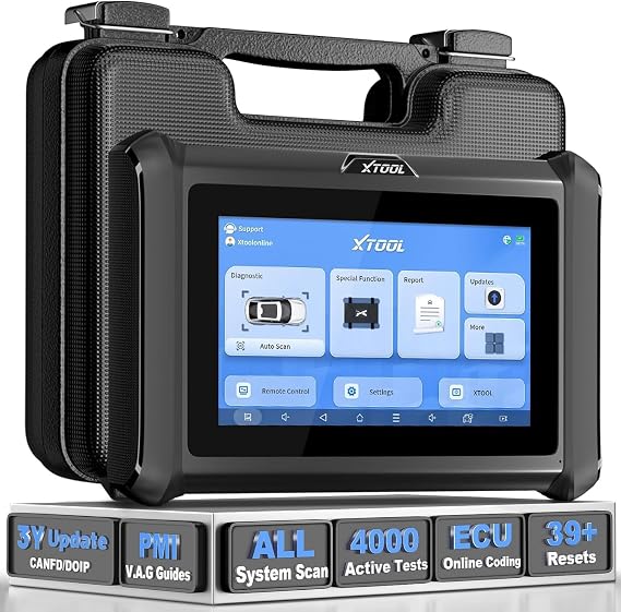 XTOOL D7S OBD2 Scanner Car Diagnostic Tool, Bidirectional Control, ECU Coding, All System, AI-Assisted, 39+ Resets, 8-PID Live Data, PMI, CAN FD/DoIP, 3 Year Free Updates