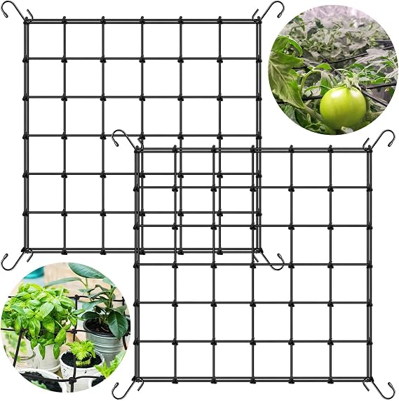 2 Pack 3x3ft Elastic Grid Net with Hooks for Grow Tent