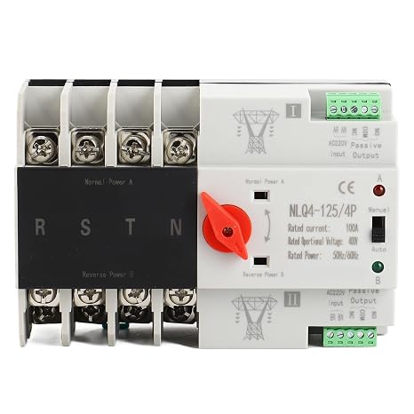 Automatic Transfer Switch 3-Phase 4-Wire Power Control 400V Uninterruptible Supply Equipment (100A)
