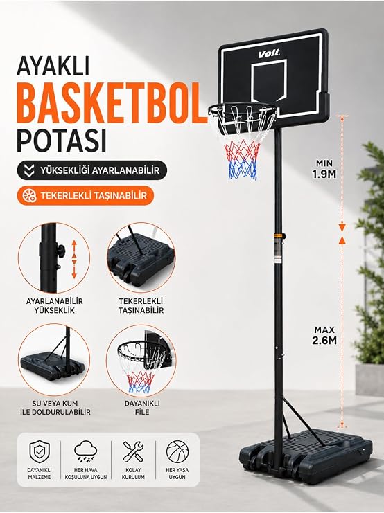 Voit 002E Ayaklı Basketbol Potası