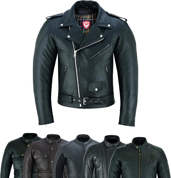 Original Leather Motorcycle Jacket for Men CE Armors