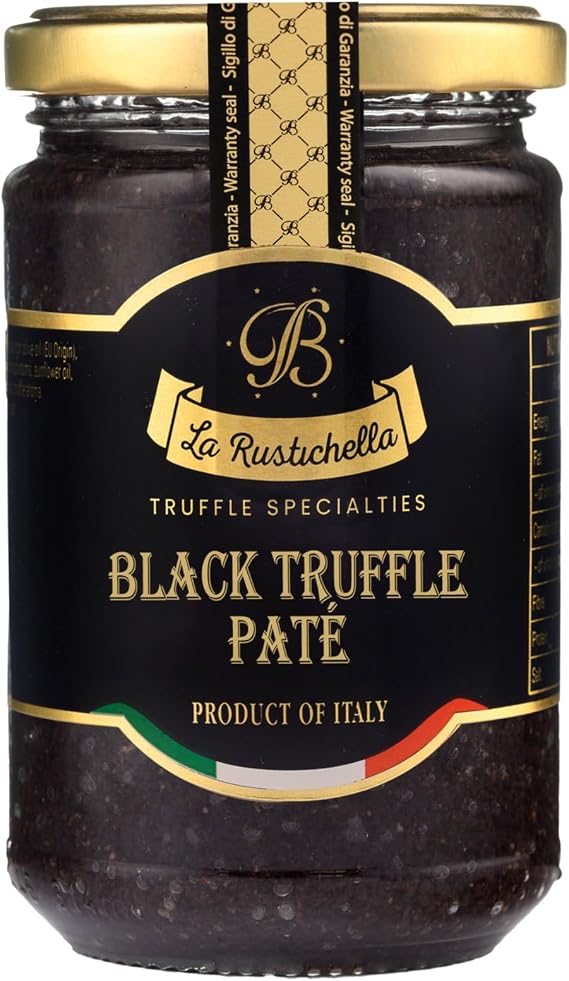 La Rustichella - Black Truffle Patè 280gr - 100% Made in Italy | Vegan, Gluten-Free, Cholesterol-Free