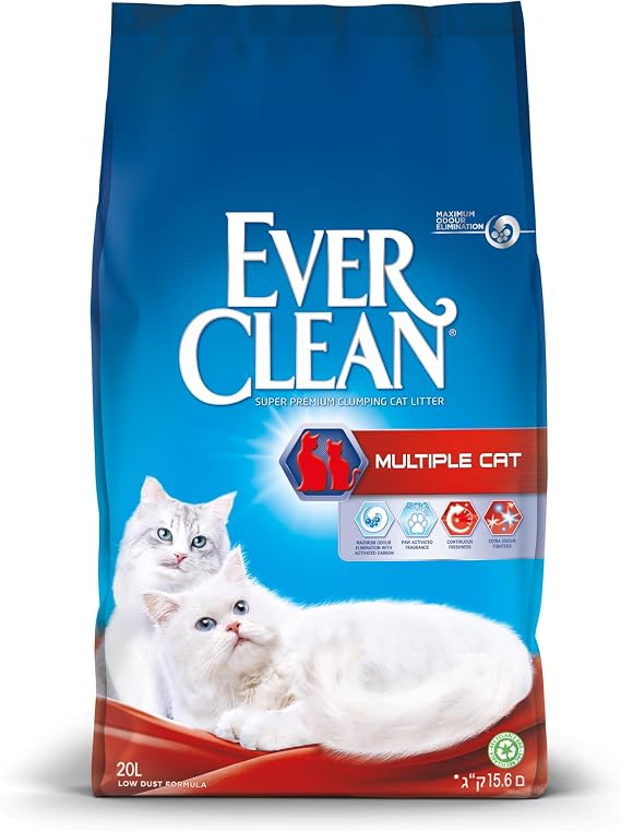 Ever Clean Multicat, (formerly Multiple Cat), 20L clumping cat litter