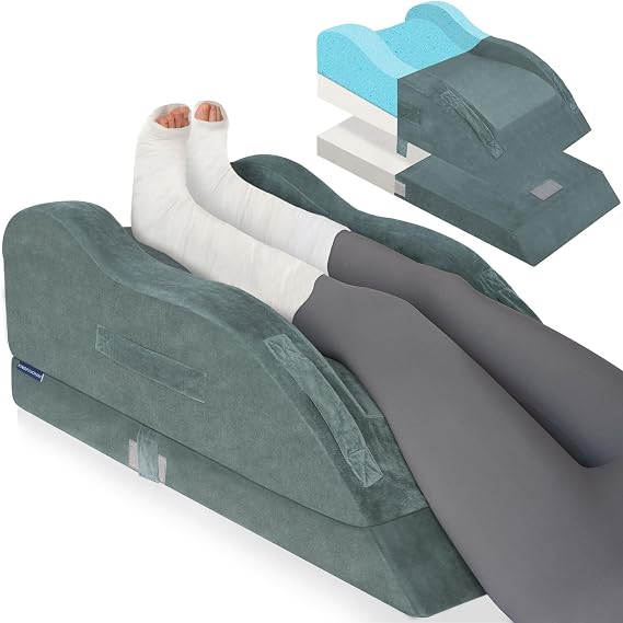 KingPavonini Adjustable Leg Elevation Pillow for After Surgery, Double Leg