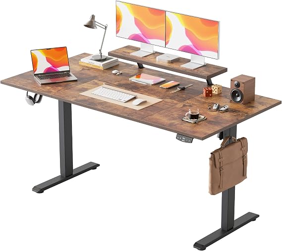 Agilestic Eletric Height Adjustable Desk, Movable Monitorstand, 160x80cm