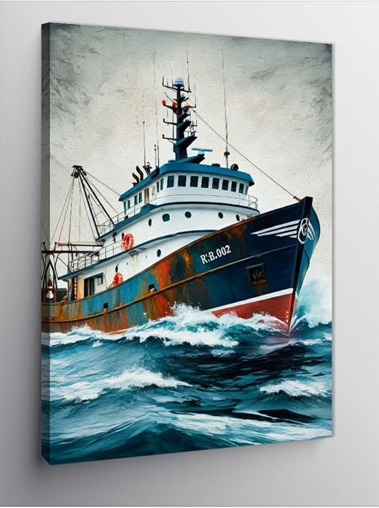 Tablo Mega Kanvas Tablo Balıkçı Teknesi 70 X 100 Cnvsdkey-126373-70-100