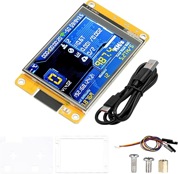 NerdMiner V2 Mining Bitcoin Binghe 1010KH/S NerdMiner V2 Bitcoin Miner with 2.8 Inch TFT Display ESP32-WROOM Bitcoin Miner BTC Solo Lottery Miner Bitcoin Crypto Lottery Miner Compatible with Nerd
