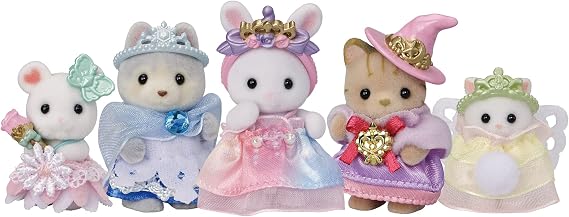 EPOCH Sylvanian Families Amusement Park Dolls Dream Color Baby Princess Set KO-74 Safety Toy Mark Certified, Toy for Ages 3 Years and Up, Dollhouse