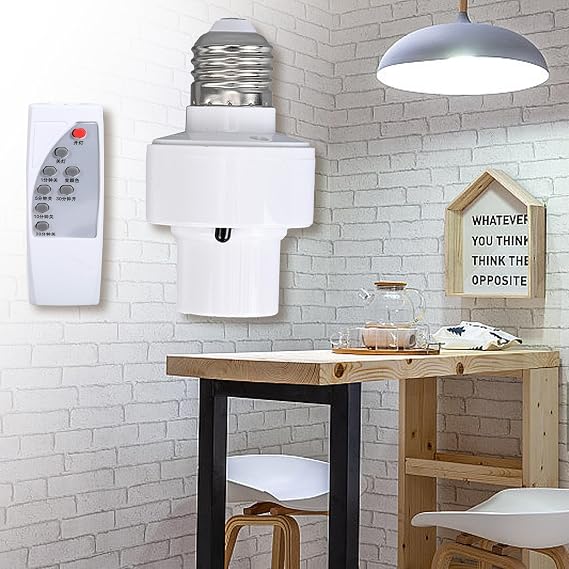 Upgraded E27 Light Socket E27 Light Switch Timer Plug Remote Control Plug Light for Different Lighting Needs