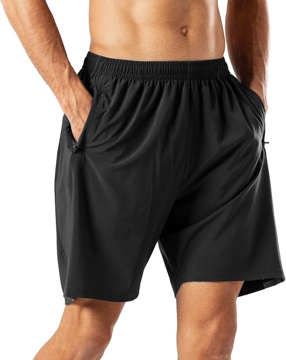 HMIYA Men's Sports Shorts Breathable Quick Dry for Running Fitness Gym